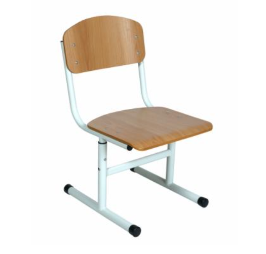 Стілець Т-подібний модернізований "АНШАР ГРУП" (37893HPL), регулювання по вис. №2–5 (h=300–420 мм), з підсиленим каркасом, труба d-25/32 мм, 331×417×618–738 мм.